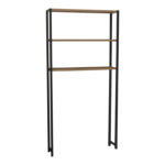 Έπιπλο πλυντηρίου Bothy pakoworld oak μελαμίνης-μαύρο μέταλλο 73x22x150εκ