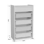 Συρταριέρα με καλάθια Toyli pakoworld λευκό μελαμίνης 45x30x78εκ - Image 6