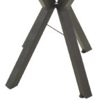 Τραπέζι Prestone pakoworld λευκό μαρμάρου μελαμίνης-μαύρο μέταλλο 70x70x75εκ - Image 4