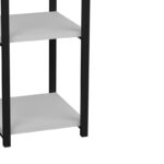 Επιδαπέδια ραφιέρα Harvey pakoworld μαύρο μέταλλο και μελαμίνη σε λευκή απόχρωση 33x28x70εκ - Image 5