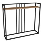 Κονσόλα Convida pakoworld oak με μαύρο μεταλλικό σκελετό 100x25x90εκ - Image 2