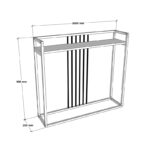 Κονσόλα Convida pakoworld oak με μαύρο μεταλλικό σκελετό 100x25x90εκ - Image 5