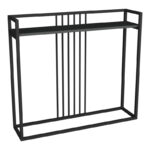 Κονσόλα Convida pakoworld ανθρακί με μαύρο μεταλλικό σκελετό 100x25x90εκ - Image 2