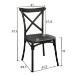 Καρέκλα Crossie pakoworld στοιβαζόμενη pp σε απόχρωση μπλε 38x46.5x82εκ - Image 6