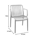 Πολυθρόνα Zoi pakoworld pp cappuccino 54x57.5x79εκ - Image 5