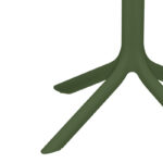 Τραπέζι Groovy pakoworld pp διατρητο σκούρο πράσινο 60x60x76εκ - Image 3