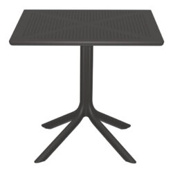 Τραπέζι Groovy pakoworld διατρητο pp ανθρακί 80x80x74εκ