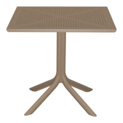 Τραπέζι Groovy pakoworld διατρητο pp cappuccino 80x80x74εκ