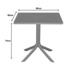 Τραπέζι Groovy pakoworld διατρητο pp cappuccino 80x80x74εκ - Image 4