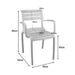 Πολυθρόνα Almea pakoworld στοιβαζόμενη pp cappuccino 58x56x82εκ - Image 5