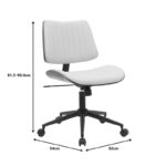 Καρέκλα γραφείου εργασίας Amani pakoworld μπεζ pu-καρυδί plywood 52x54x90.5εκ - Image 7