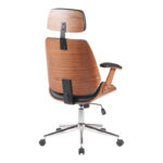 Καρέκλα γραφείου διευθυντή Fetseno pakoworld μαύρο pu-βάση χρωμίου 53x56x113.5-123.5εκ - Image 2