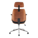 Καρέκλα γραφείου διευθυντή Fetseno pakoworld μαύρο pu-βάση χρωμίου 53x56x113.5-123.5εκ - Image 5