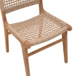 Καρέκλα Rover pakoworld σκελετός από teak ξύλο σε φυσική απόχρωση και μπεζ banana rope 50x60x86εκ - Image 7