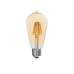 Λαμπτήρας LED ST64 Bulb pakoworld 4W 3000K E27 2700K amber
