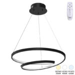 Φωτιστικό οροφής Rexon pakoworld led μέταλλο μαύρο Φ49x12εκ