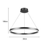 Φωτιστικό οροφής Nebrian pakoworld led μέταλλο χρυσό Φ60x15εκ - Image 3