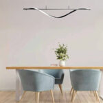 Φωτιστικό οροφής Infinity pakoworld led μέταλλο μαύρο 120x12x150εκ - Image 2