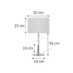 InLight Επιτραπέζιο φωτιστικό από χρυσό μέταλλο κρύσταλλο και υφασμάτινο καπέλο 1XE27 D:59cm (3422-Χρυσό) - Image 2