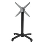 Βάση τραπεζιού Levo pakoworld πτυσσόμενη μεταλλική σε μαύρη απόχρωση 69x69x73εκ - Image 4