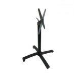 Βάση τραπεζιού Levo pakoworld πτυσσόμενη μεταλλική σε μαύρη απόχρωση 69x69x73εκ - Image 5