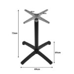 Βάση τραπεζιού Levo pakoworld πτυσσόμενη μεταλλική σε μαύρη απόχρωση 69x69x73εκ - Image 6