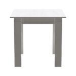 Τραπέζι Manka I pakoworld σε λευκή απόχρωση 80x80x77εκ - Image 4