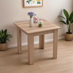 Τραπέζι Manka I pakoworld σε sonoma απόχρωση 80x80x77εκ - Image 2