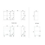 Σύνθεση κουζίνας Festa II pakoworld μελαμίνη σε ανθρακί και πάγκο σε sonoma απόχρωση 120x60x85εκ - Image 10