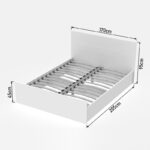 Κρεβάτι διπλό Toscana pakoworld σε λευκή απόχρωση 160x200εκ - Image 5