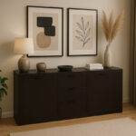 Μπουφές Doha pakoworld σε wenge απόχρωση 180x45x80.5εκ