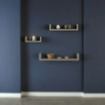 Ραφιέρα τοίχου Derva pakoworld σε cement γκρι απόχρωση 45x15x10cm - Image 2