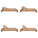 Ξαπλώστρα Zalka pakoworld L1 σε καρυδί απόχρωση 66x197x28εκ - Image 4