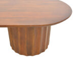 Τραπέζι σαλονιού Flute pakoworld μασίφ ξύλο μάνγκο καρυδί 130x65x40εκ - Image 7