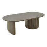 Τραπέζι σαλονιού Flute pakoworld wenge μασίφ ξύλο μάνγκο 130x65x40εκ - Image 4