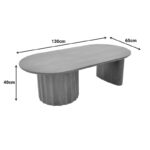 Τραπέζι σαλονιού Flute pakoworld wenge μασίφ ξύλο μάνγκο 130x65x40εκ - Image 7