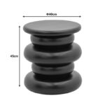 Βοηθητικό τραπέζι Circena pakoworld μασίφ μάνγκο ξύλο σε φυσική απόχρωση Φ40x45εκ - Image 5