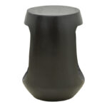 Βοηθητικό τραπέζι Lenora pakoworld μασίφ μάνγκο ξύλο μαύρο Φ33x45εκ - Image 3