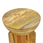 Βοηθητικό τραπέζι Jenby pakoworld μασίφ μάνγκο ξύλο σε φυσική απόχρωση Φ40x50εκ - Image 3