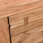 Μπουφές Leontina pakoworld μασίφ ξύλο ακακίας σε φυσική απόχρωση με πόδι μαύρο μέταλλο 150x45x86εκ - Image 7