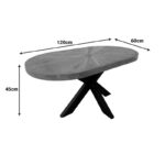 Τραπέζι σαλονιού Fardy pakoworld μασίφ ξύλο ακακίας σε φυσική απόχρωση με μαύρα μεταλλικά πόδια 120x60x45εκ - Image 4