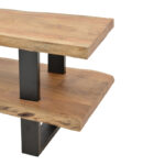 Έπιπλο τηλεόρασης Fuji pakoworld μασίφ ξύλο ακακίας σε φυσική απόχρωση με μαύρα μεταλλικά πόδια 140x40x52εκ - Image 6