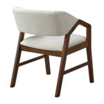 Πολυθρόνα Livia pakoworld rubberwood σε καρυδί-εκρού απόχρωση 47.5x54.5x78εκ - Image 2