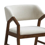 Πολυθρόνα Livia pakoworld rubberwood σε καρυδί-εκρού απόχρωση 47.5x54.5x78εκ - Image 3