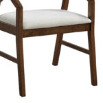 Πολυθρόνα Livia pakoworld rubberwood σε καρυδί-εκρού απόχρωση 47.5x54.5x78εκ - Image 4