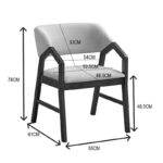 Πολυθρόνα Livia pakoworld rubberwood σε καρυδί-εκρού απόχρωση 47.5x54.5x78εκ - Image 5
