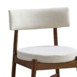 Καρέκλα Raudi pakoworld rubberwood σε καρυδί-εκρού απόχρωση 45.5x45.5x81εκ - Image 3