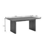 Τραπέζι Eleganza pakoworld mdf σε καρυδί απόχρωση 180x99x75.8εκ - Image 3