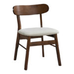 Τραπεζαρία Eleganza-Cairo pakoworld σετ 7τεμ mdf σε καρυδί-εκρού απόχρωση 180x99x75.8εκ - Image 2