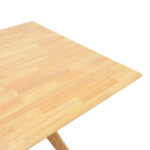 Τραπέζι Raffles pakoworld rubberwood με mdf σε φυσική απόχρωση 150x90x76εκ - Image 5
